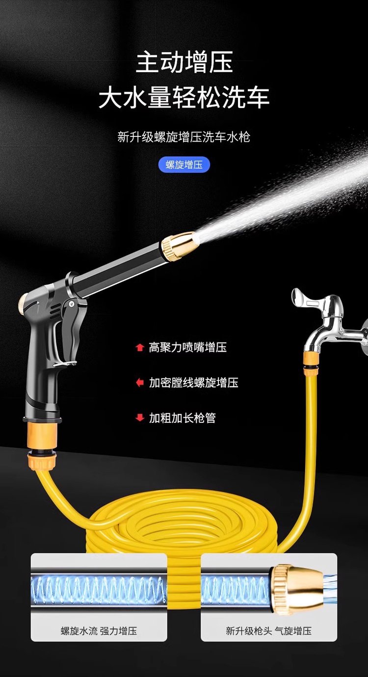 家用高压洗车水枪 庭院清洁与爱车养护的得力助手